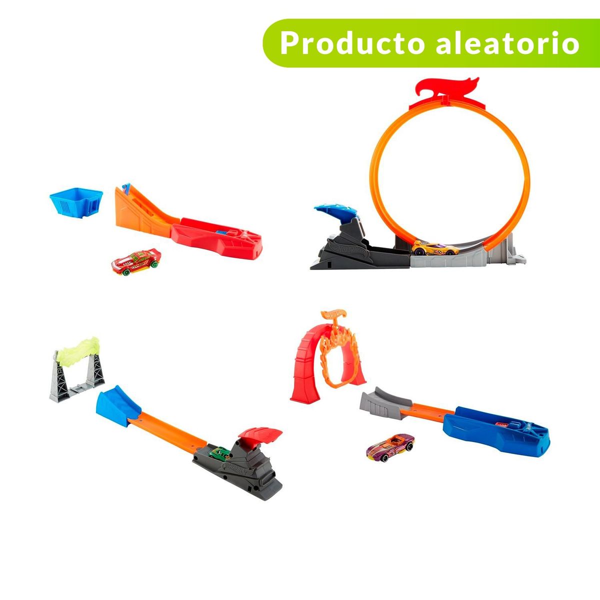 HOT WHEELS - Pista de carro Hot Wheels: Pista de acrobacias. Incluye 1 carro. Surtido
