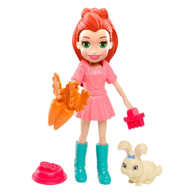 POLLY POCKET - Set de juego Polly Pocket Lila y su conejito mascota
