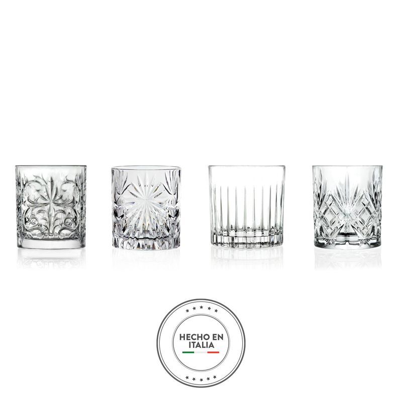 RCR - Vaso de cristal Whisky RCR: 4 piezas