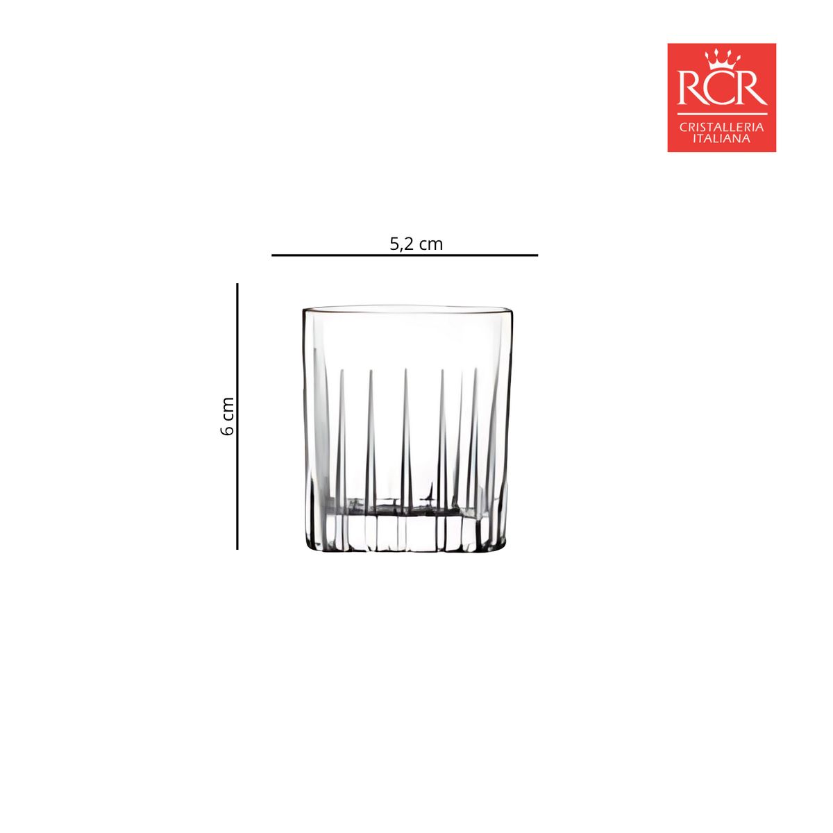 RCR - Vaso de cristal shot RCR: 6 piezas