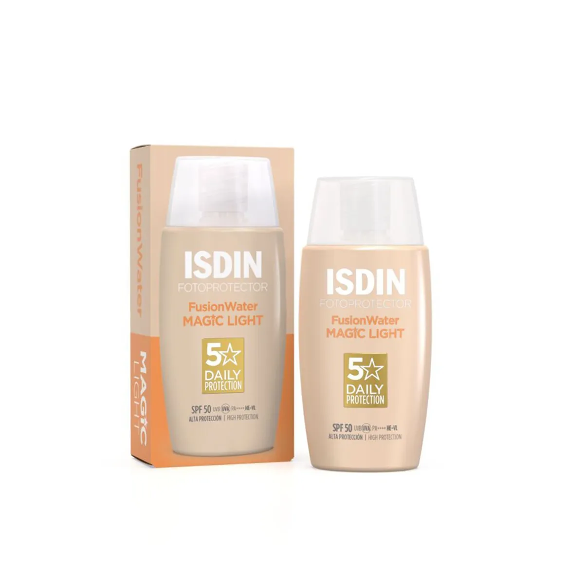 ISDIN - Bloqueador Solar Fusion Water Color Light Isdin para Todo tipo de piel 50 ml