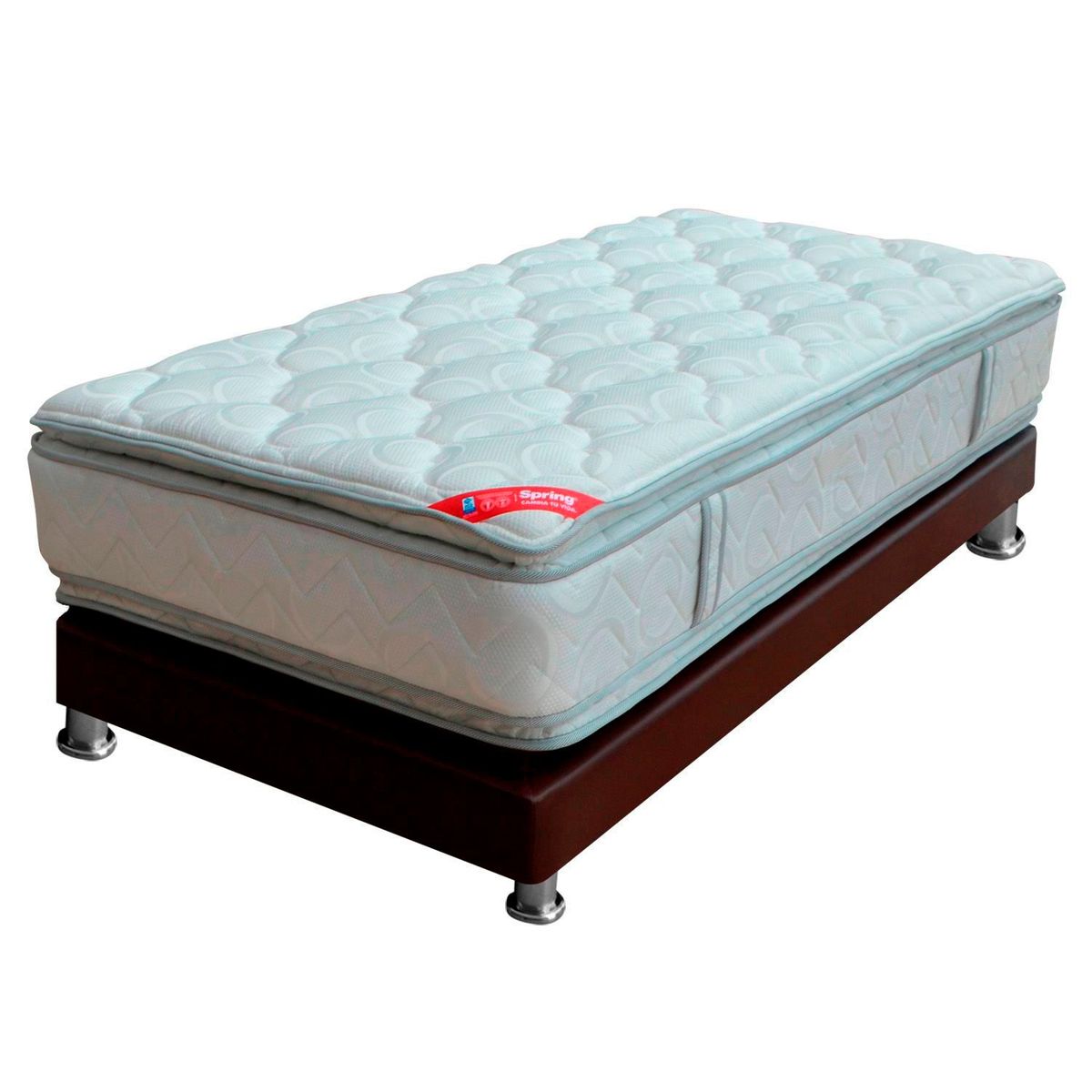 COLCHONES SPRING - Colchón con Base Cama Semidoble Espuma Vital Td5 120 x 190 cm Colchones Spring