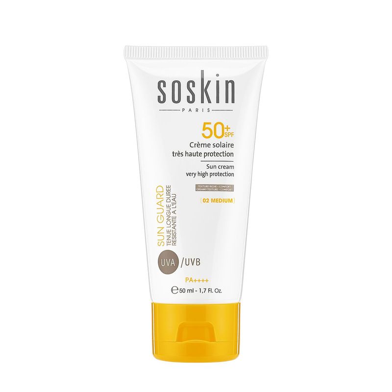 SOSKIN - Protector Solar con Color Soskin SPF50+ Sun Cream Very High Protection Tinted 02 Para Pieles Sensibles 50 ml