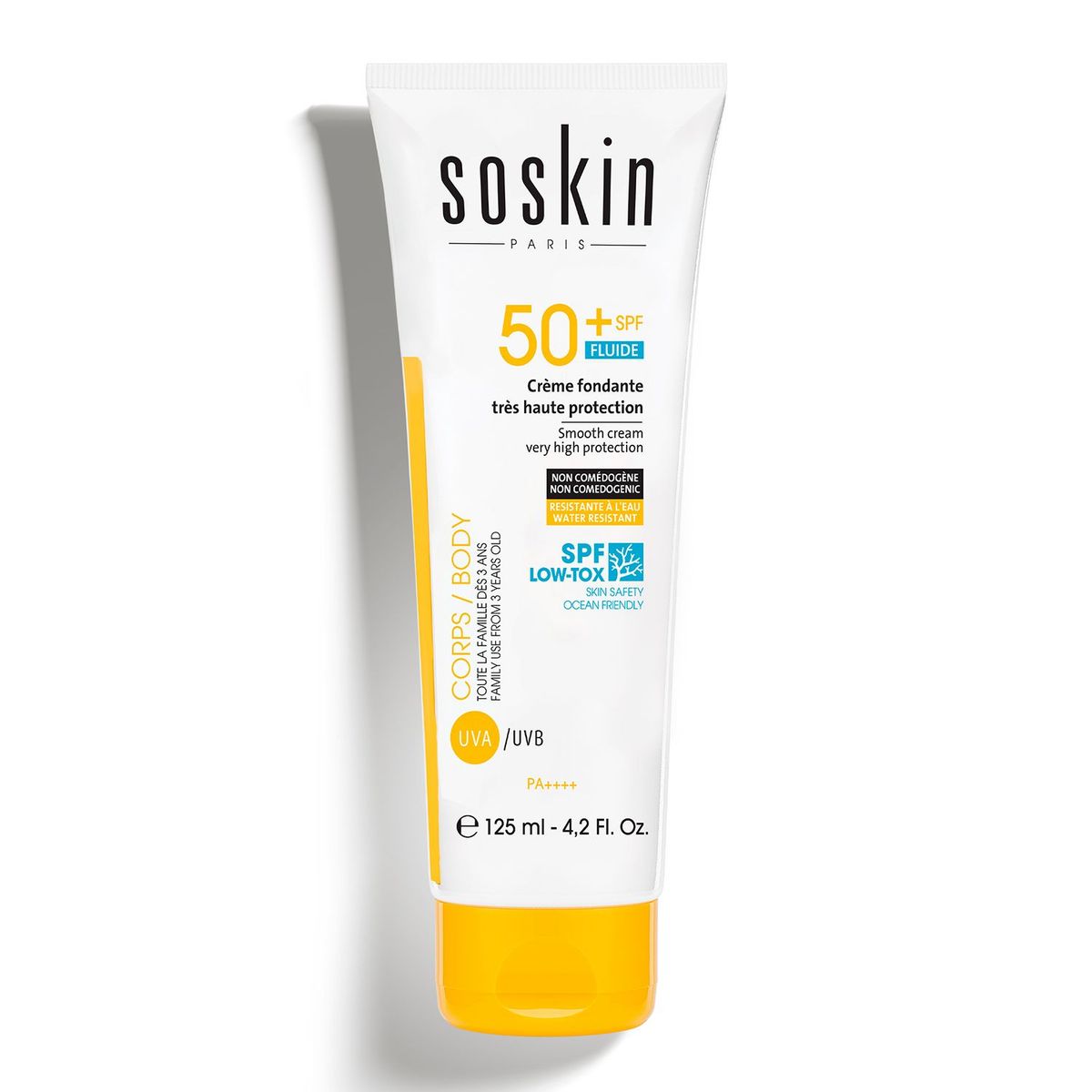 SOSKIN - Protector Solar Soskin SPF50+ Smooth Cream Very High Protection Para Rostro y Cuerpo Resistente al Agua 125 ml