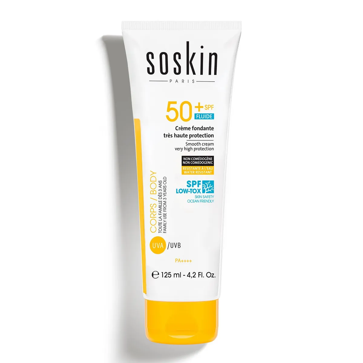 SOSKIN - Protector Solar Soskin SPF50+ Smooth Cream Very High Protection Para Rostro y Cuerpo Resistente al Agua 125 ml