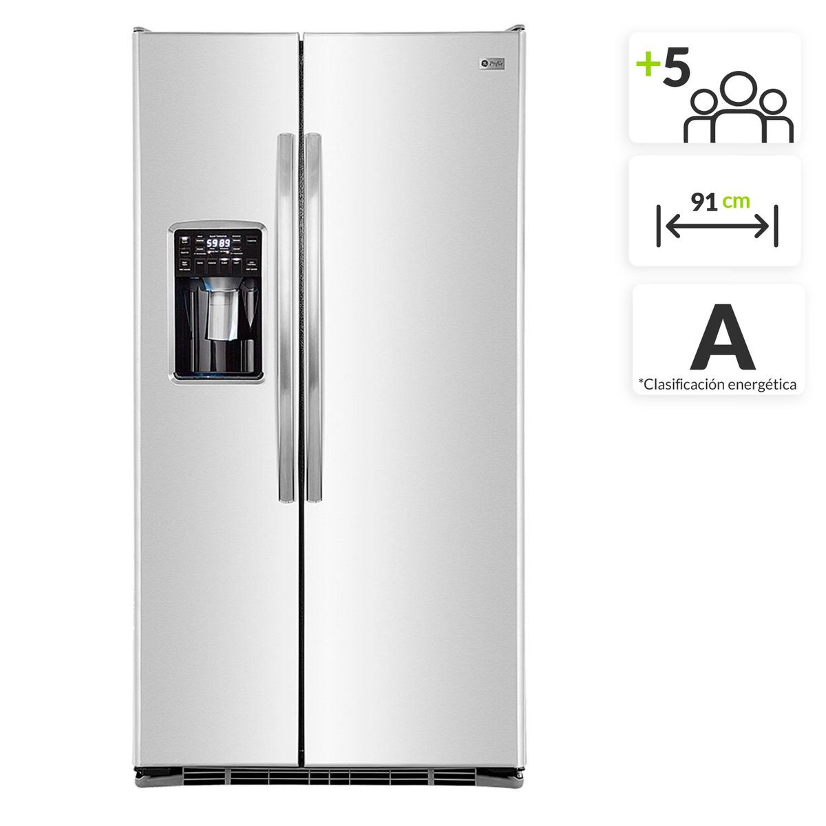 GENERAL ELECTRIC - Nevecón General Electric Side by Side 645 lt PNL26PGKCSS