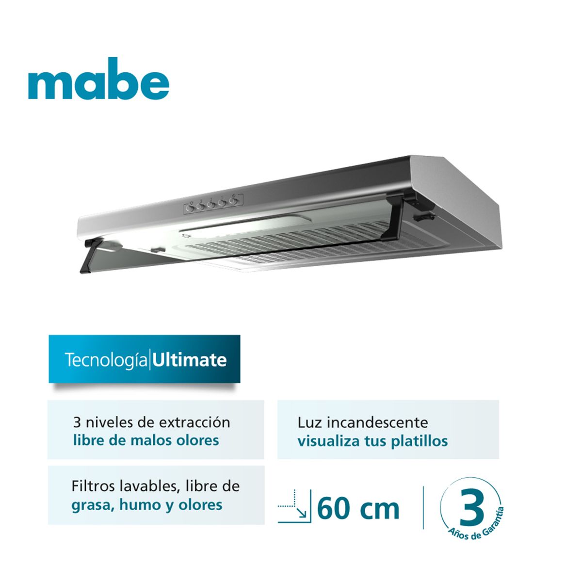 MABE - Campana Extractora de Pared Mabe CM6040XV0