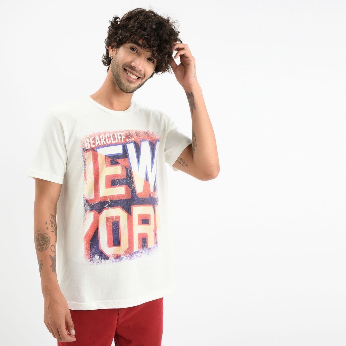 BEARCLIFF - Camiseta Hombre Manga Corta Bearcliff