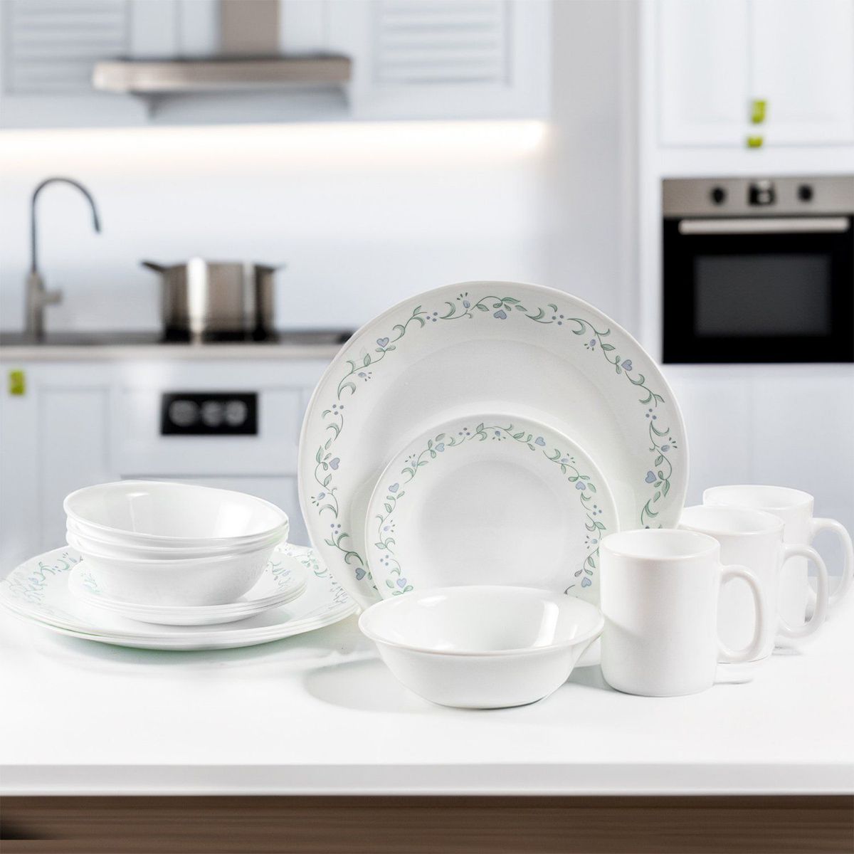 CORELLE - Vajilla Corelle: 4 Puestos 16 piezas Country Cottage