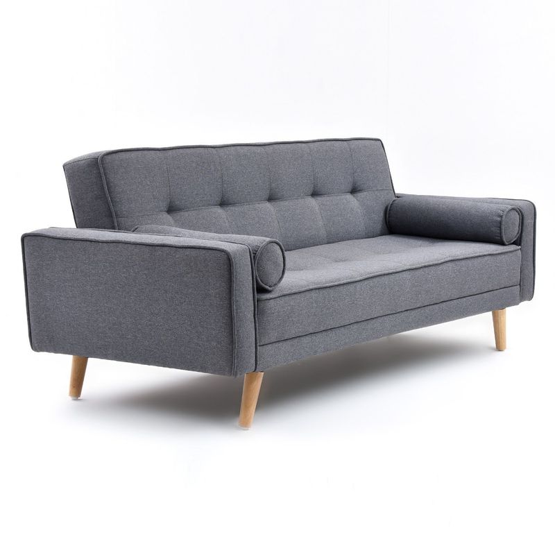 MICA - Sofá Cama Moderno en Tela 3 Puestos Jack 180 x 90 x 90 cm Mica
