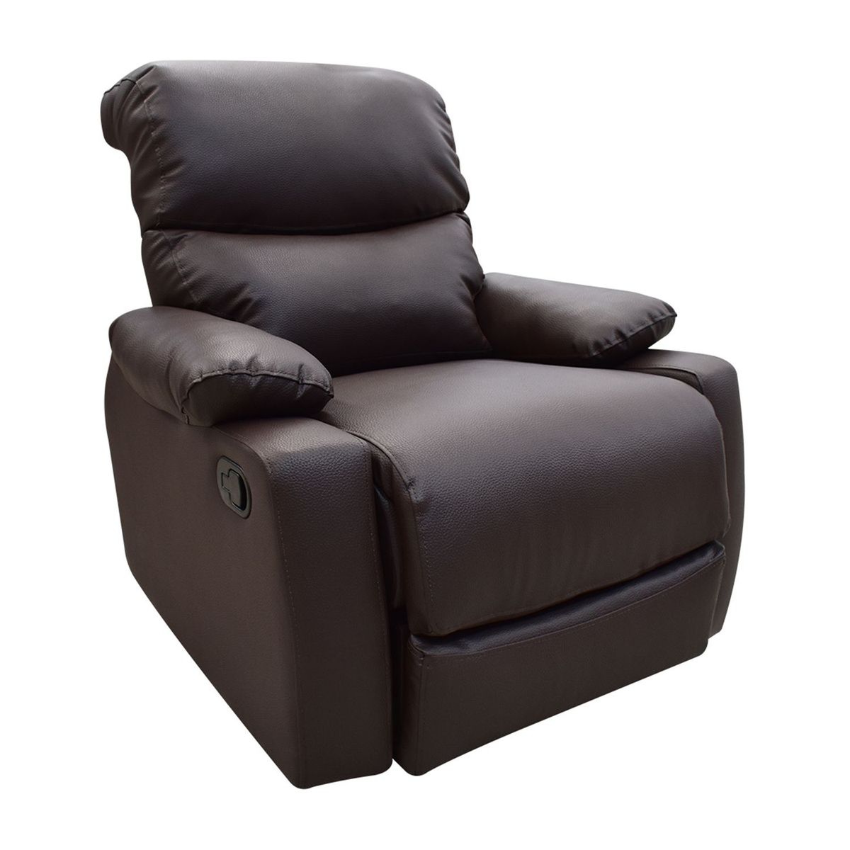ELITE LIVING - Silla Reclinable 1 puesto Cuerina Mecánica Velara 85 X 105 X 80 cm Café Elite Living - Mueble - Mueble