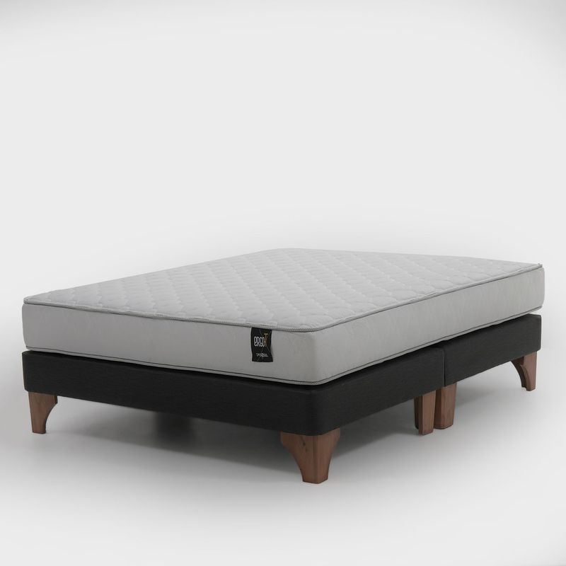 COLCHONES ROSEN - Colchón con Base Cama cama Queen Firme Ortopédico Resortado Ergo T 160 x 190 cm Colchones Rosen