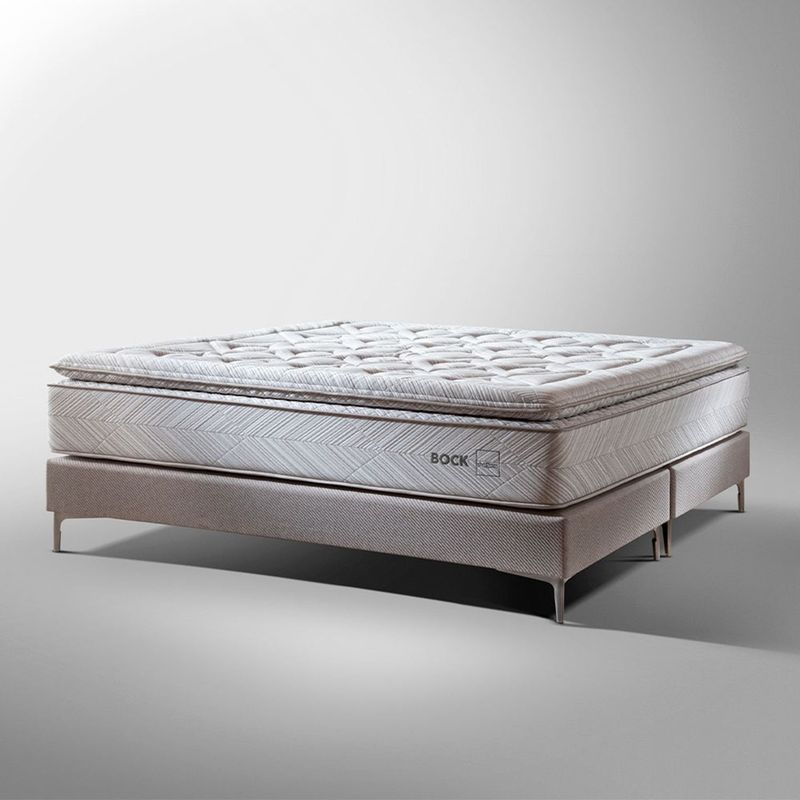 COLCHONES ROSEN - Colchón con Base Cama cama Queen Firmeza Suave Ortopédico Resortado con Pillow Bock 160 x 190 cm Colchones Rosen