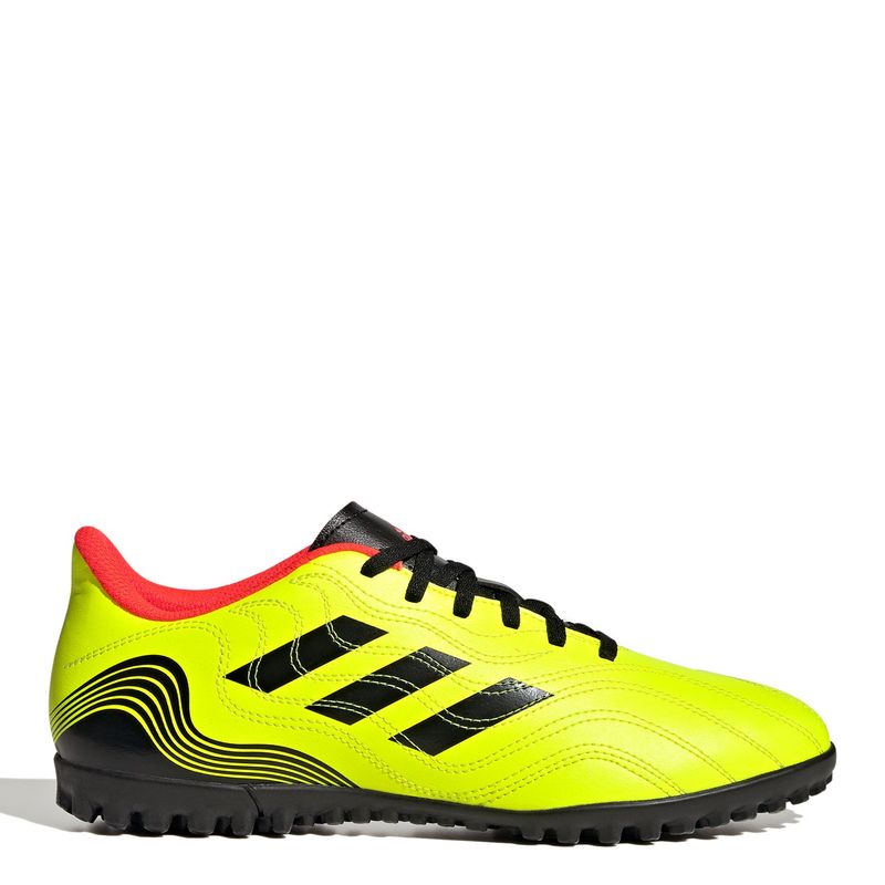 ADIDAS - Guayos Adidas Copa Sense.4 Para Cancha Sintetica - Suela Con Torretines. Zapatilla De Fútbol Con Taches De Caucho,  Color Amarillo De Hombre Con Cordones
