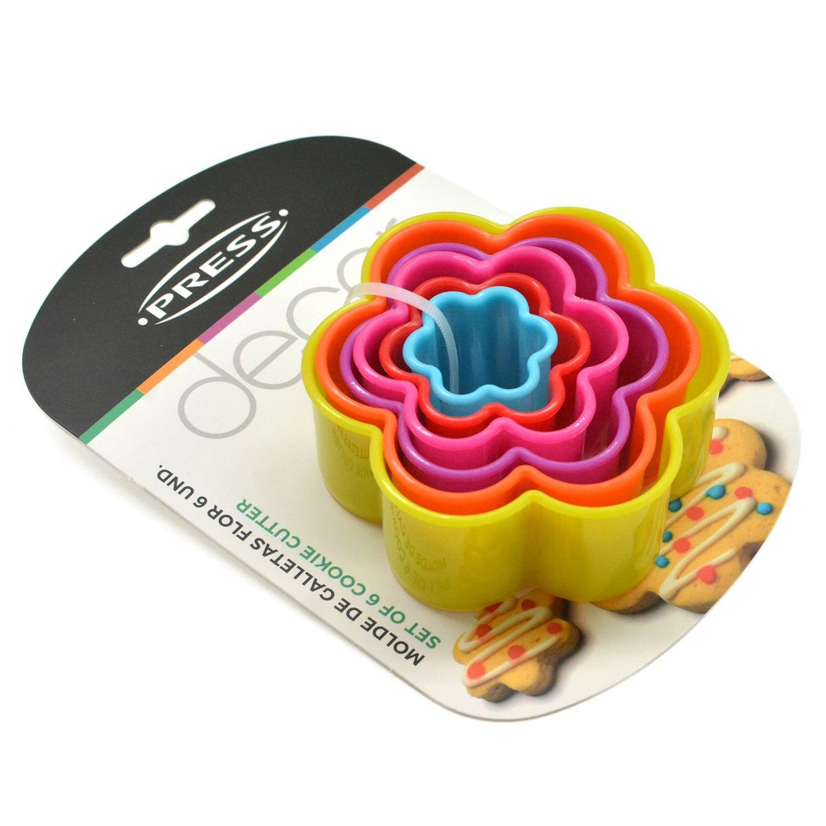 PRESS - Molde De Galleta Flor 6 Unidades