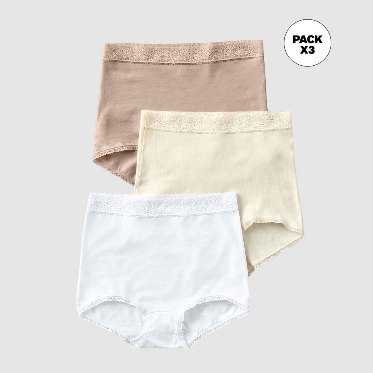 LEONISA - Calzón pack bikini Pack de 3 para Mujer LEONISA