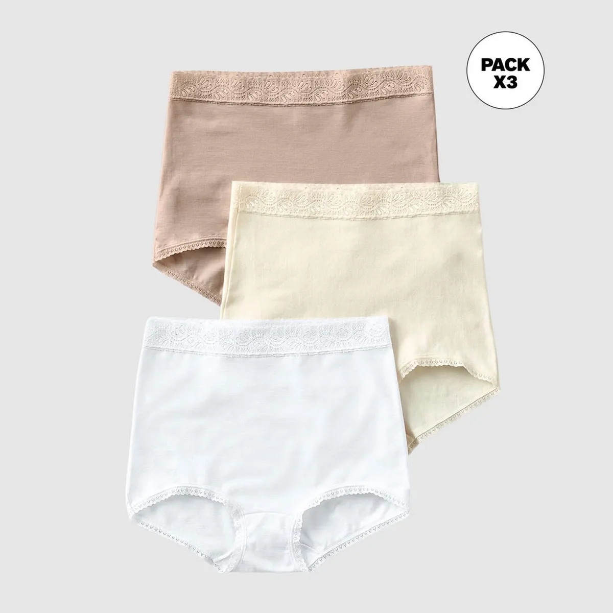 LEONISA - Calzón pack bikini Pack de 3 para Mujer LEONISA