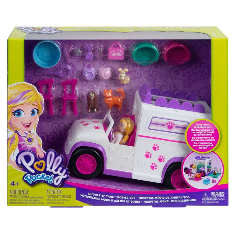 POLLY POCKET - Muñeca Polly Pocket Hospital Móvil de Animalitos