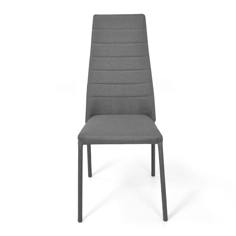 MICA - Silla de Comedor Moderna en Microfibra Gris (Incluye 1 Silla) Mica