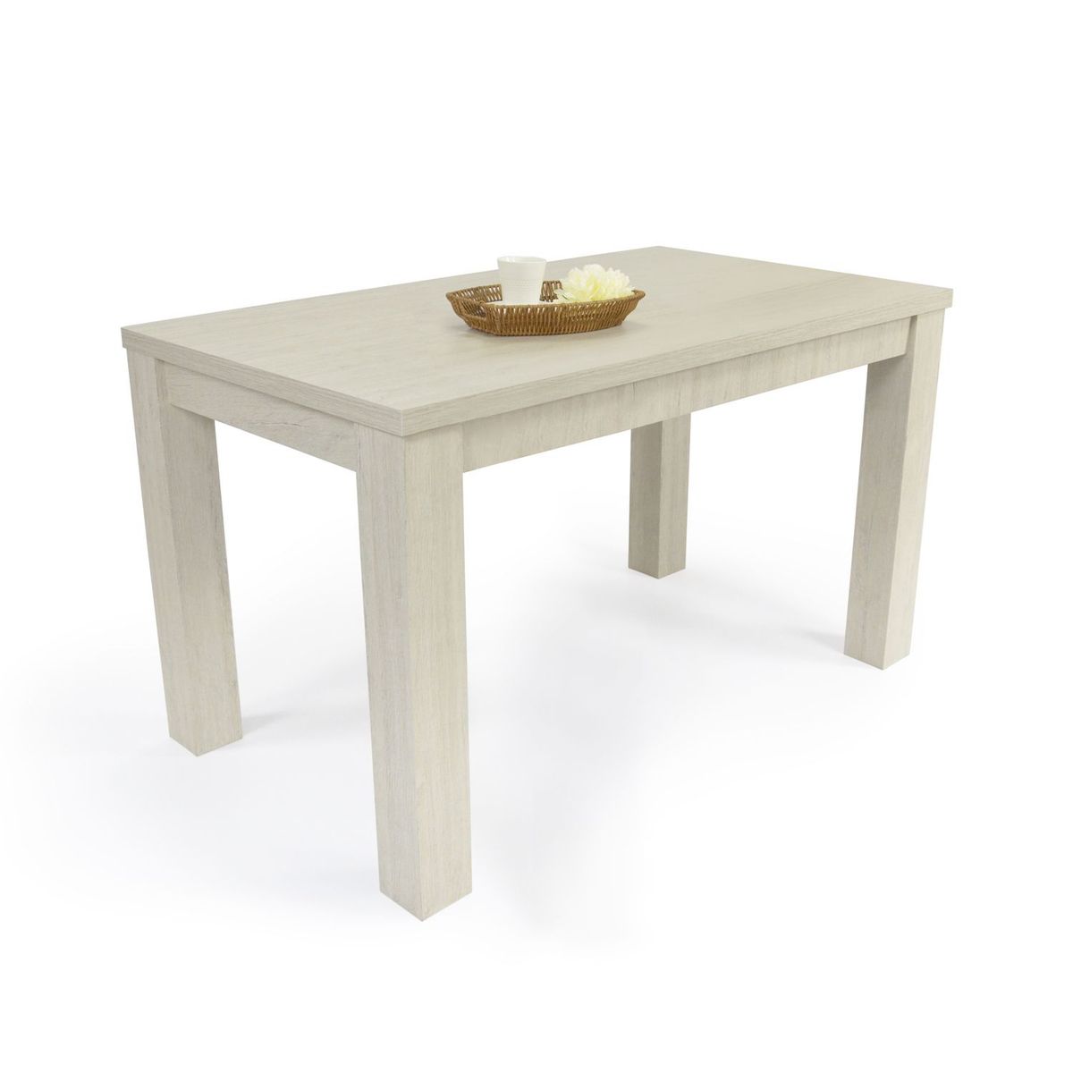 MICA - Mesa de Comedor Moderna para 6 personas en Melamina Rectangular Mica