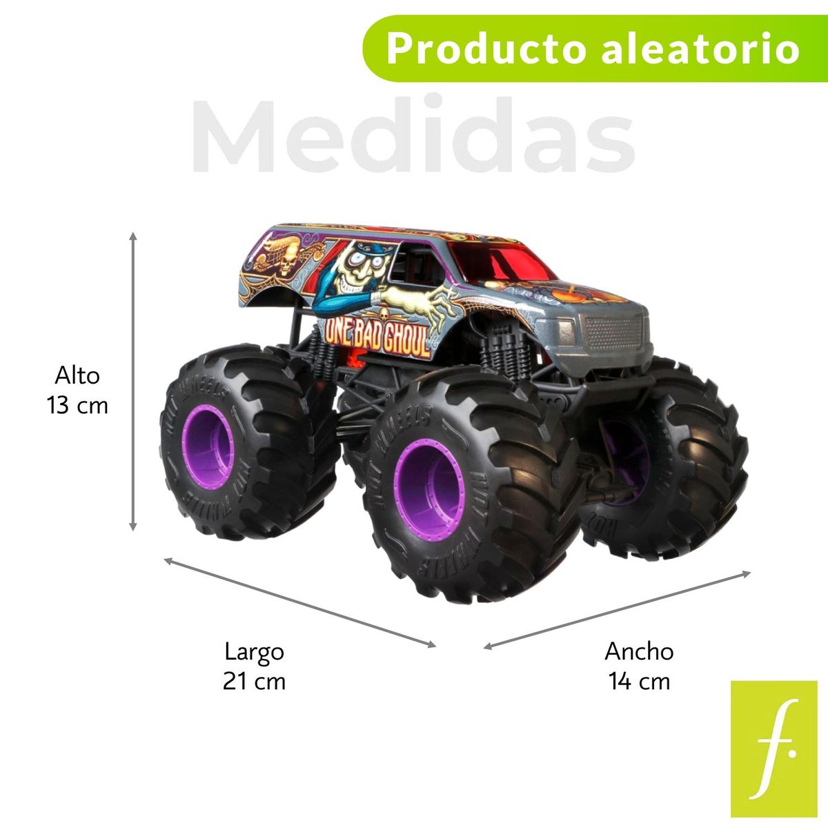 HOT WHEELS - Carro Hot Wheels Monster Trucks Escala 1:24 Surtido: Producto Aleatorio