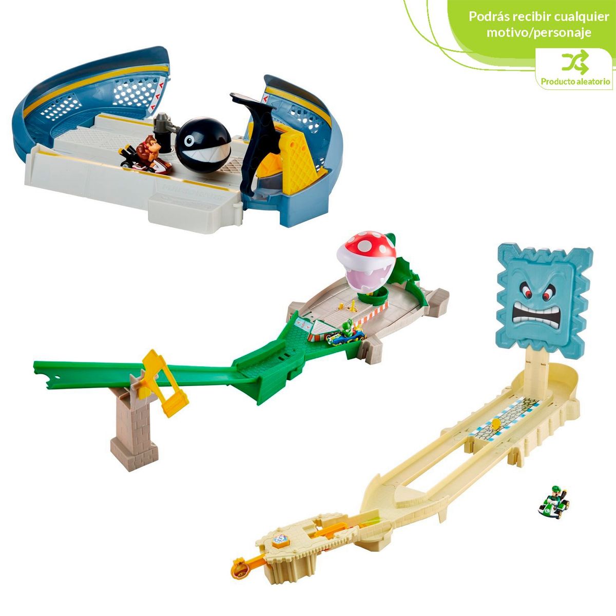 HOT WHEELS - Set de Juego Hot Wheels Mario Kart Pistas de Niveles, Surido: Producto Aleatorio