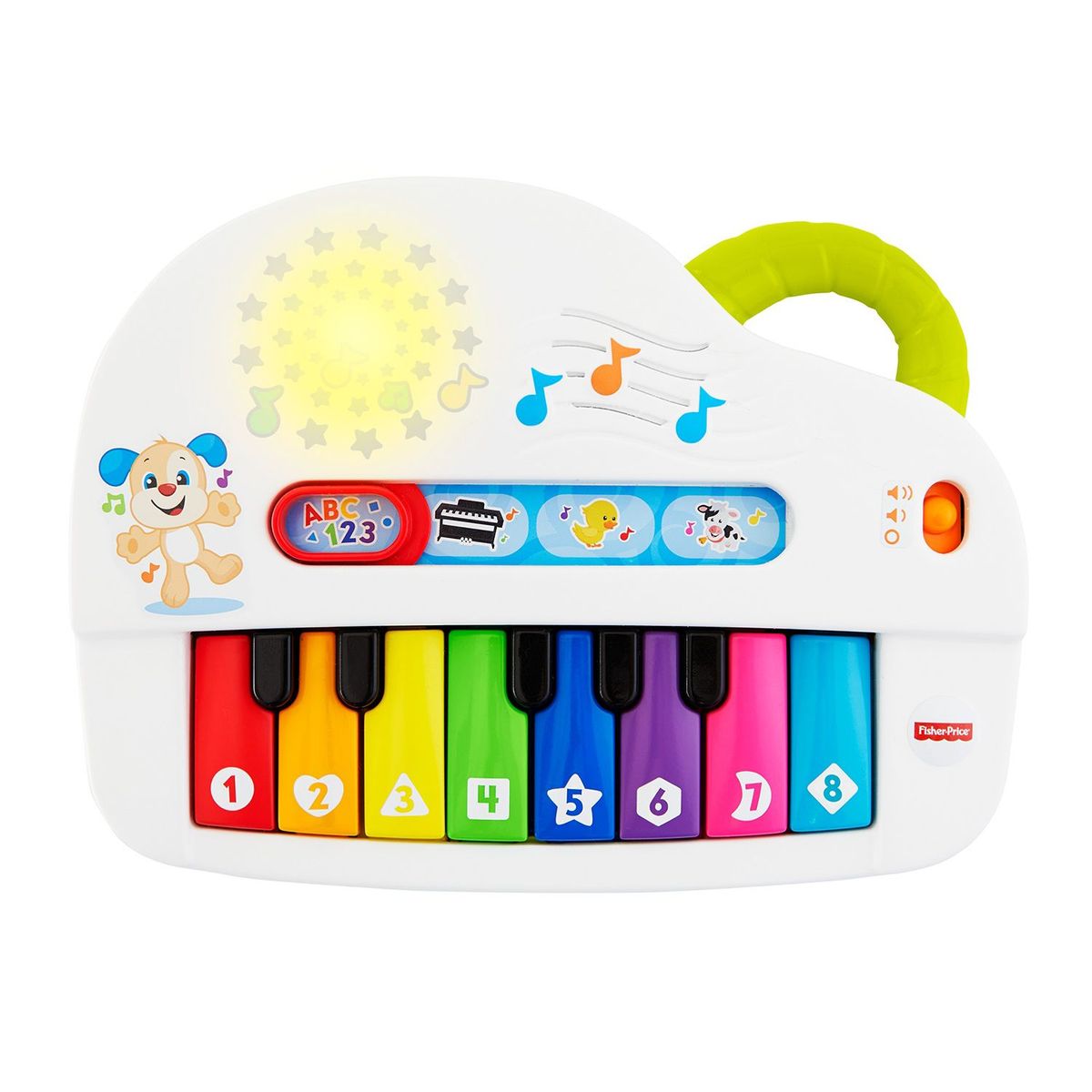 FISHER PRICE - Fisher-Price: Ríe y Aprende Perrito Piano Sonidos Divertidos