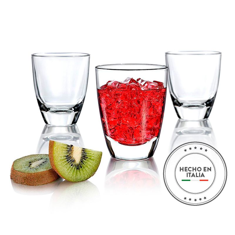 BORGONOVO - Vaso Corto Borgonovo Vidrio 3 Piezas 9.8 Oz