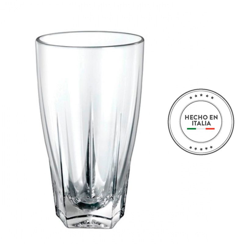 BORGONOVO - Vaso de vidrio alto Borgonovo: 4 piezas