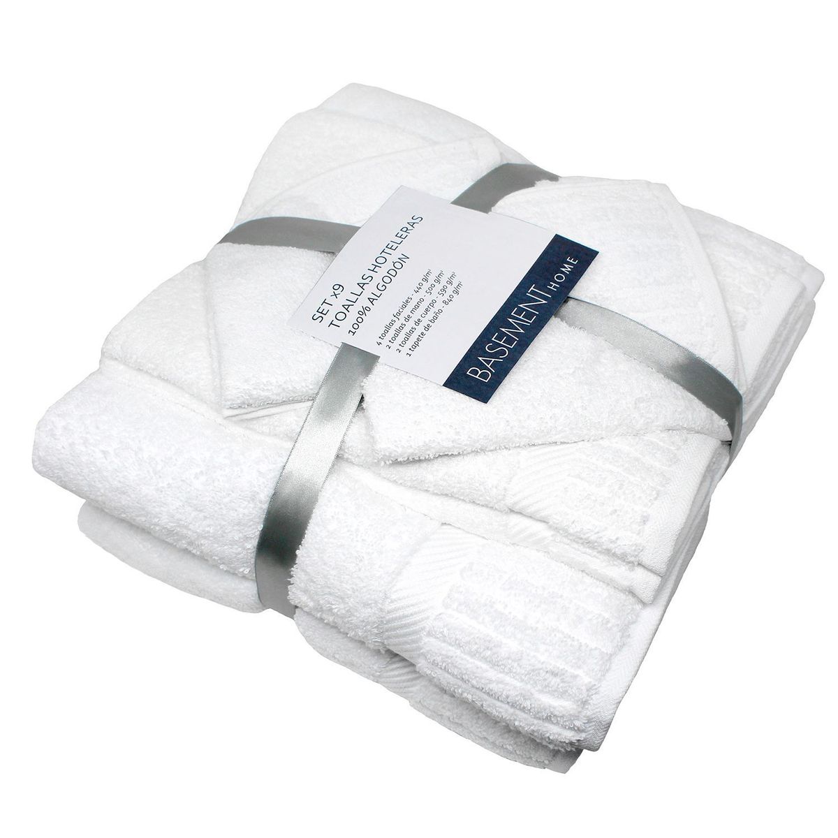 BASEMENT HOME - Juego de Toallas 440 g Premium