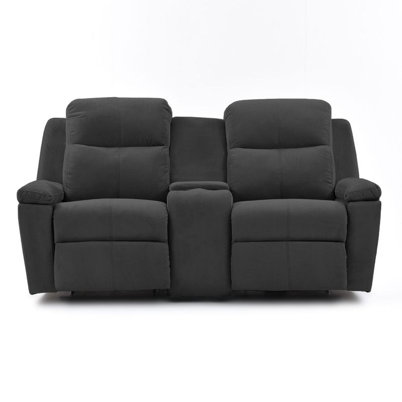 ELITE LIVING - Sofá Reclinable Moderno Microfibra 2 Puestos Mecánico Marsella 180 x 100 x 80 cm Azul Elite Living - Mueble