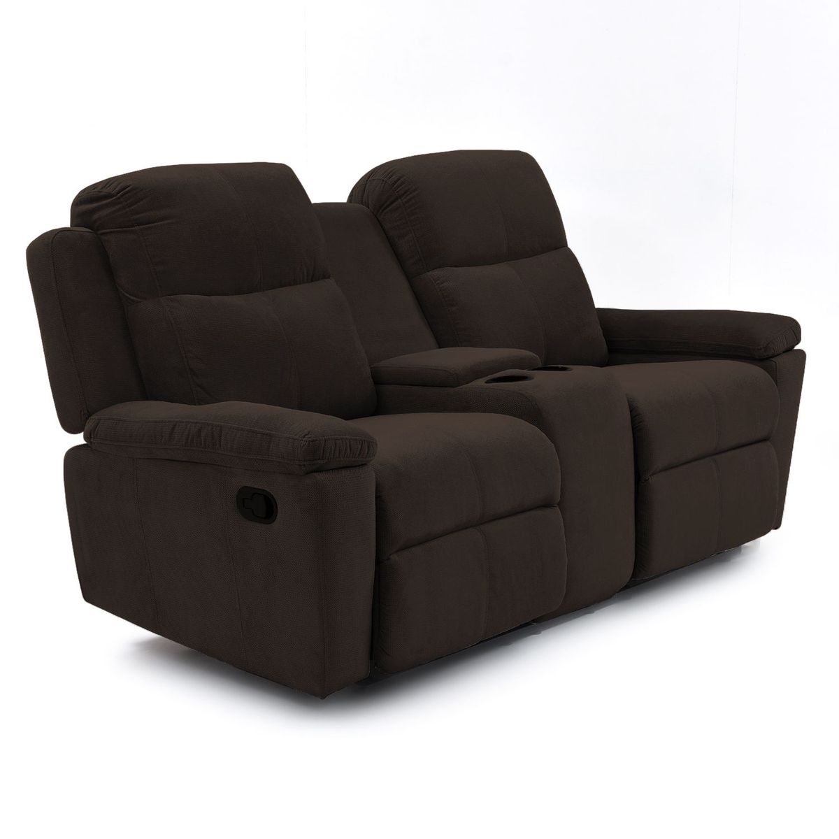 ELITE LIVING - Sofá Reclinable Moderno Microfibra 2 Puestos Mecánico Marsella 180 x 100 x 80 cm Azul Elite Living - Mueble