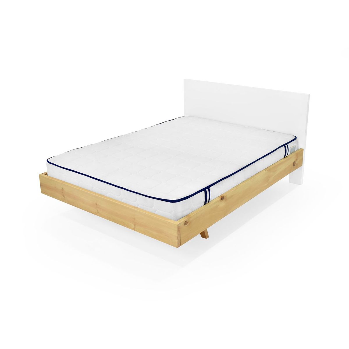 MICA - Cama para Colchón Doble Moderna en Madera 197 x 146 cm Mica