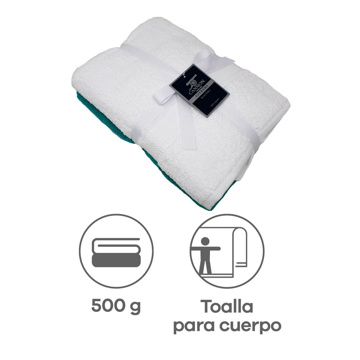 CANNON - Set x2 Toallas de Cuerpo 500 g Kk 70 x 137 cm