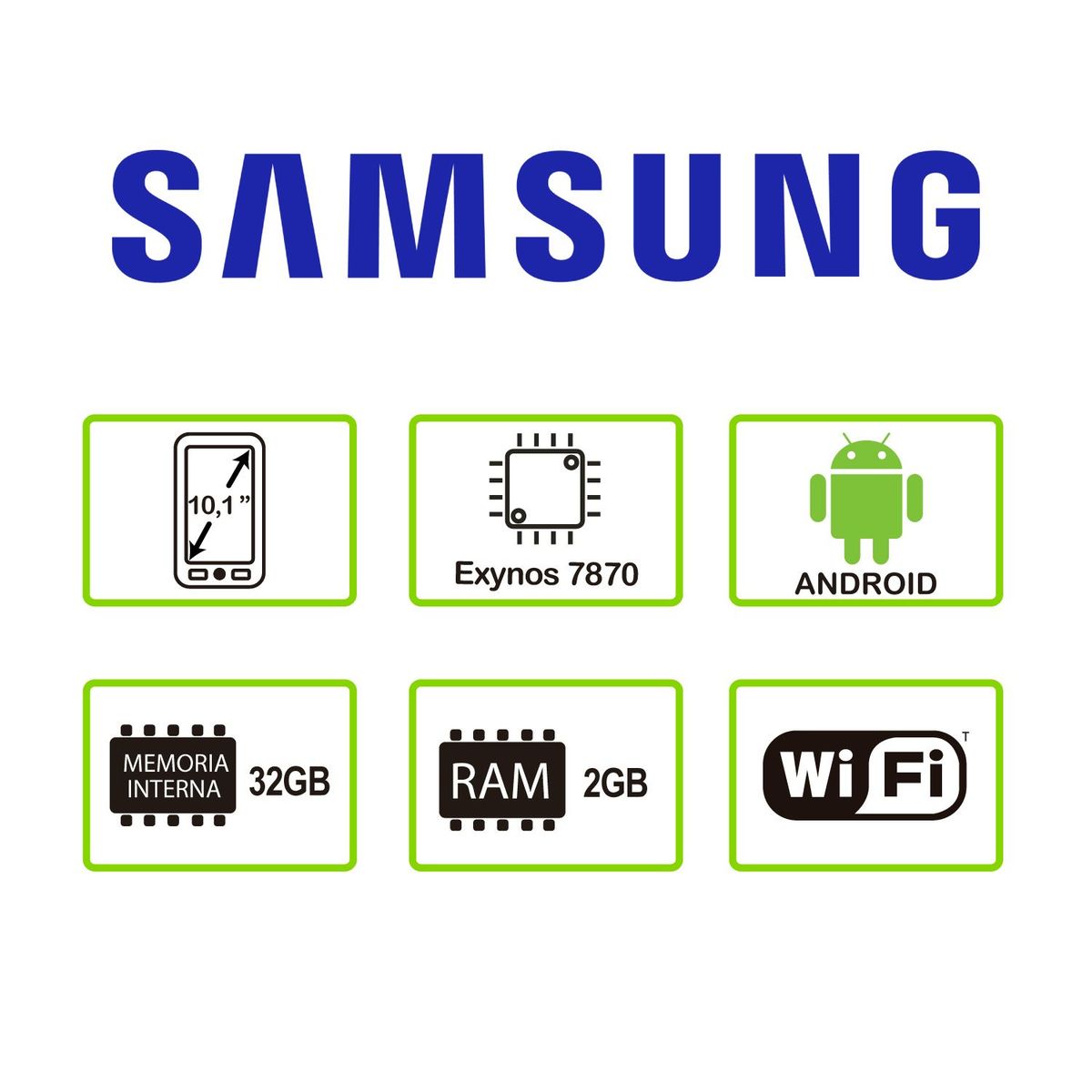 SAMSUNG - Tablet Samsung A 10.1 pulgadas 32GB LTE