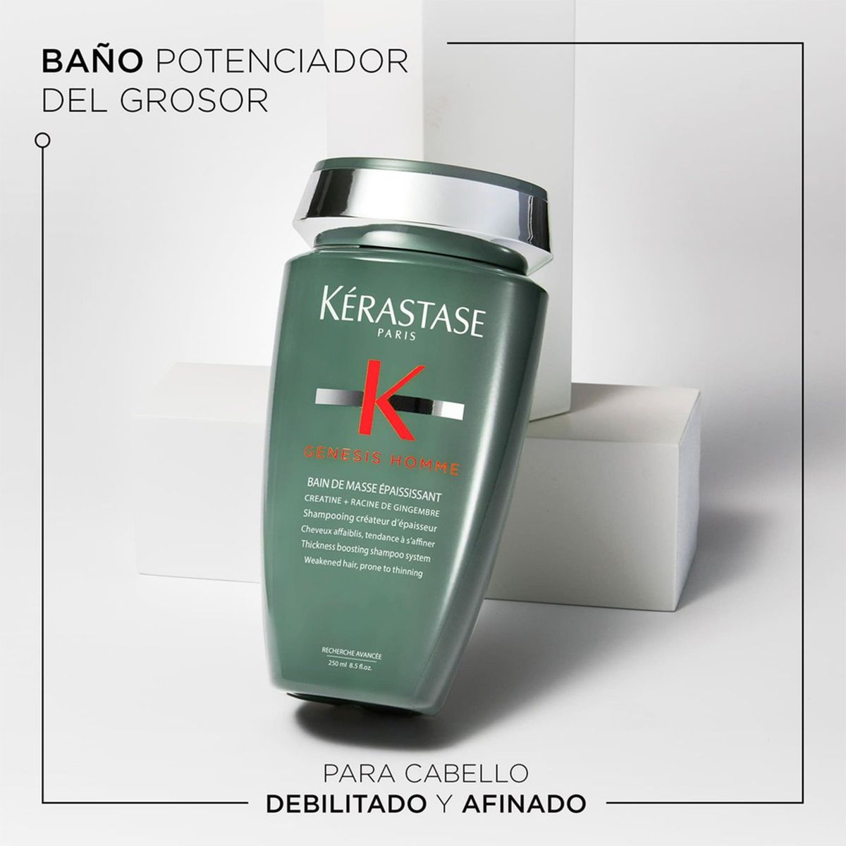 KERASTASE - Shampoo Kérastase Genesis Homme Mass Épaississant potencia el grosor y volumen 250ml