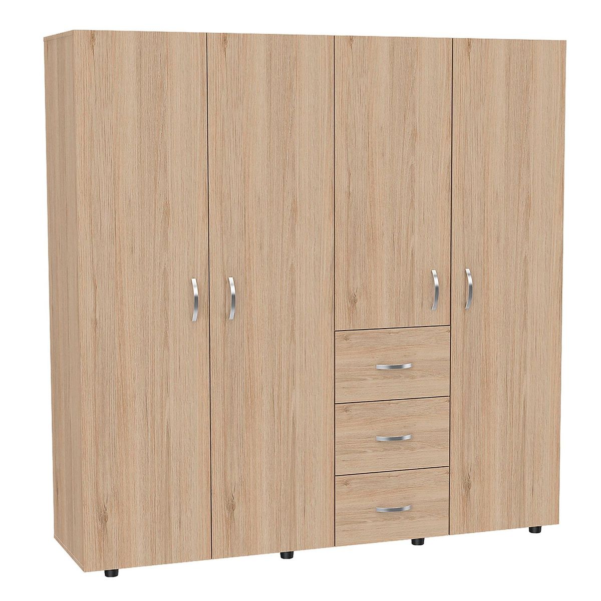 RTA MUEBLES - Closet Moderno en Aglomerado MDP 4 Puertas 3 Cajones 184 x 181 x 51 cm RTA Design  - Mueble