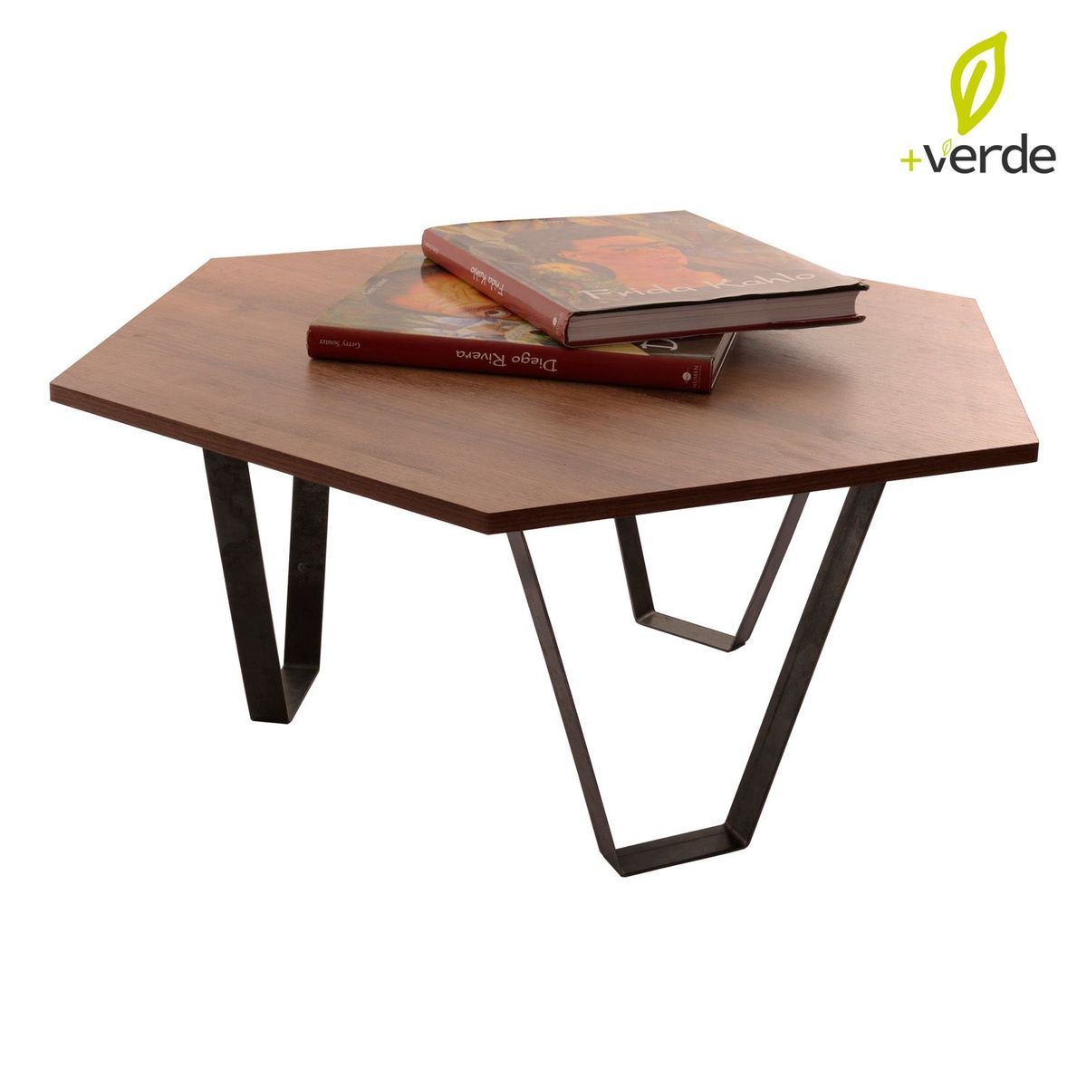 DKO DESIGN - Mesa de Centro Moderna Hexagonal  en Melamina  80 x 35 x 74 cm DKO Design  - Mueble