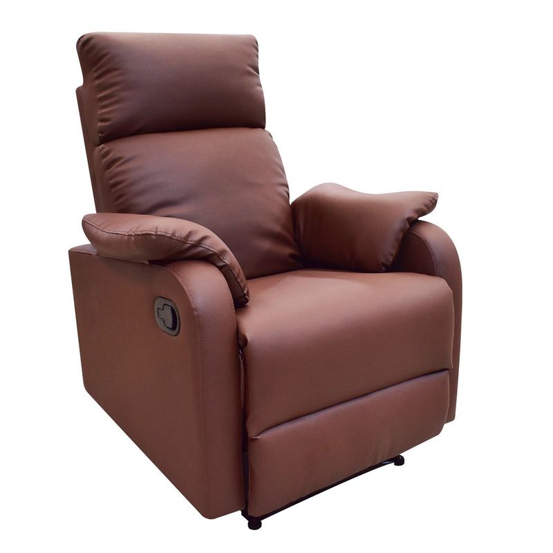 ELITE LIVING - Silla Reclinable Moderna 1 Puesto en Cuerina Mecánica 80 X 95 X 80 cm Elite Living