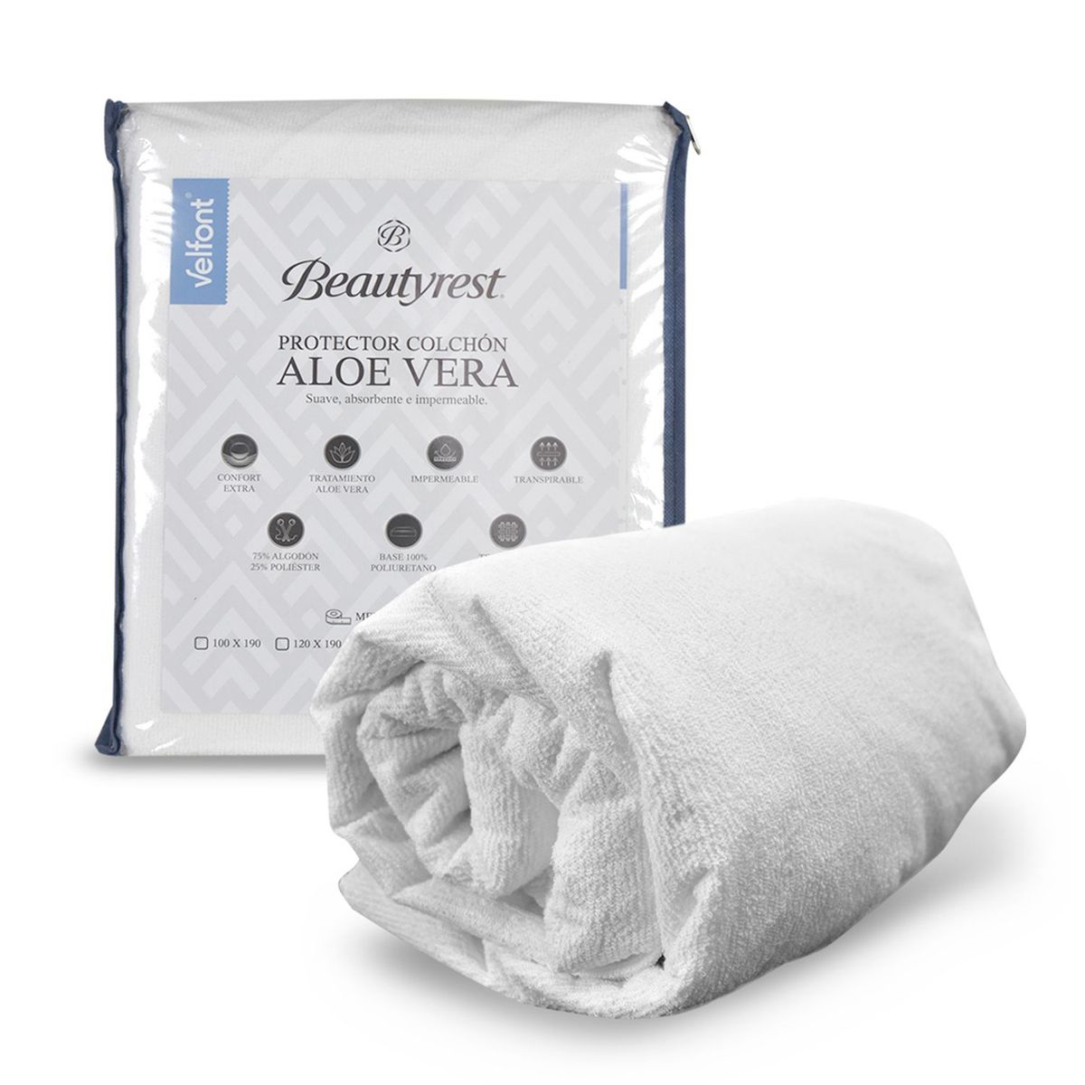 BEAUTYREST SIMMONS - Protector de colchón Aloe Vera