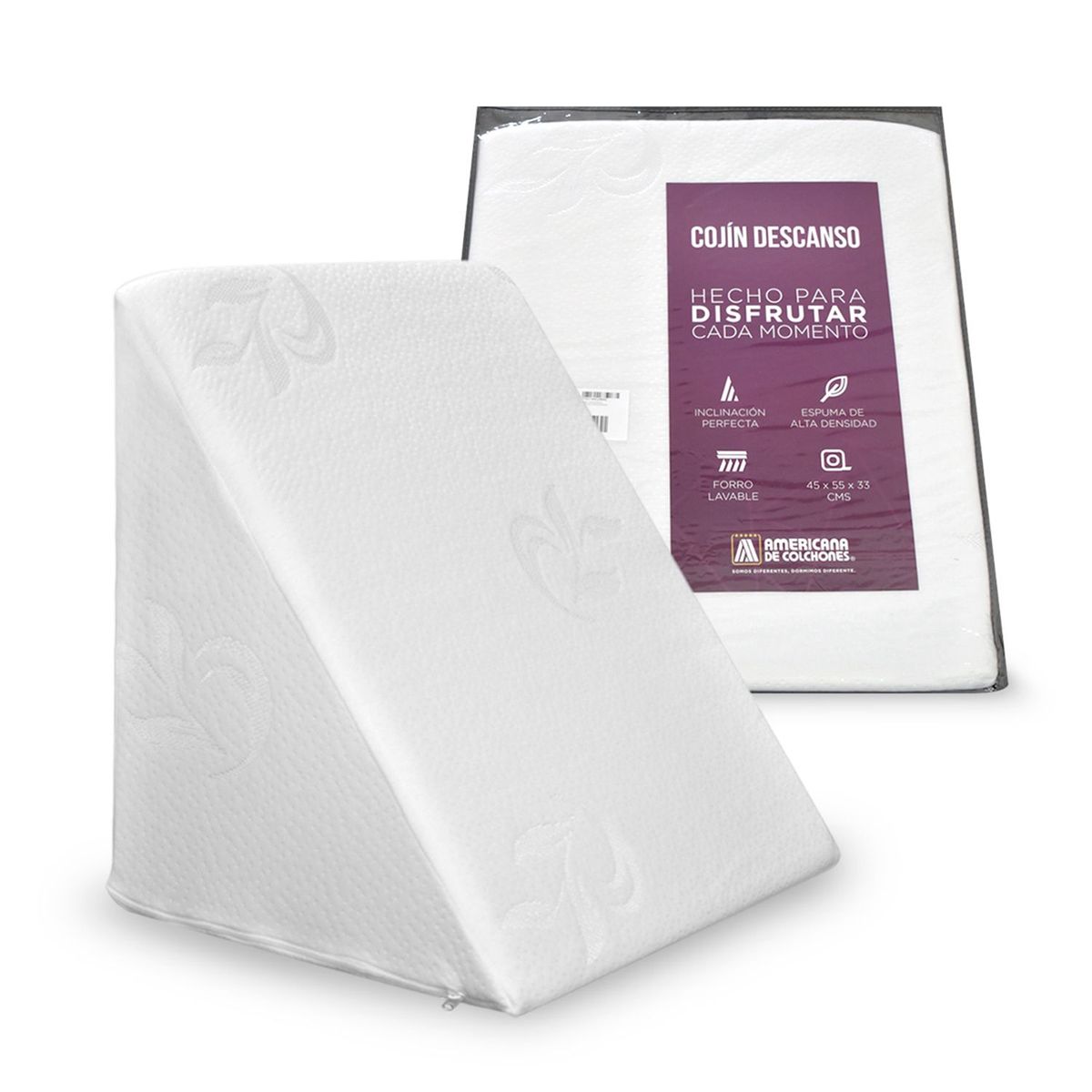 AMERICANA DE COLCHONES - Almohada Para TV de Microfibra, Firme 45 X 33 cm Americana de Colchones  