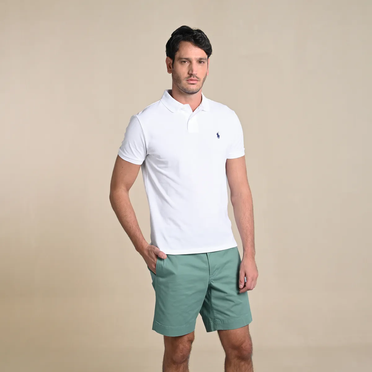 POLO RALPH LAUREN - Camiseta Polo Hombre Manga Corta Custom Slim Fit Polo Ralph Lauren