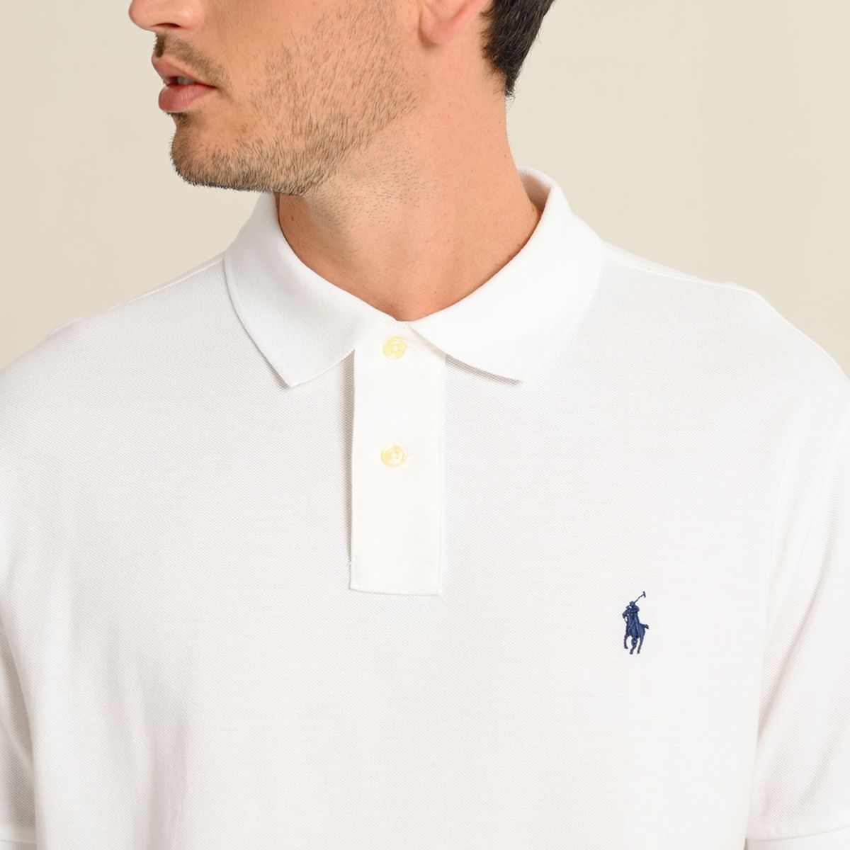 POLO RALPH LAUREN - Camiseta Polo Hombre Manga Corta Custom Slim Fit Polo Ralph Lauren