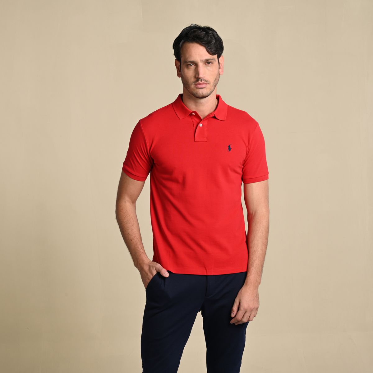 POLO RALPH LAUREN - Camiseta Polo Hombre Manga Corta Custom Slim Fit Polo Ralph Lauren