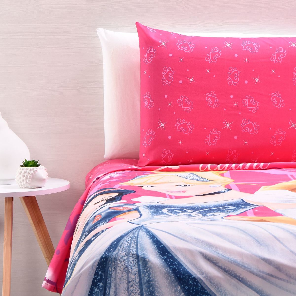 DISNEY - Juego de Sábanas Infantiles Estampada de Microfibra Princesas Disney