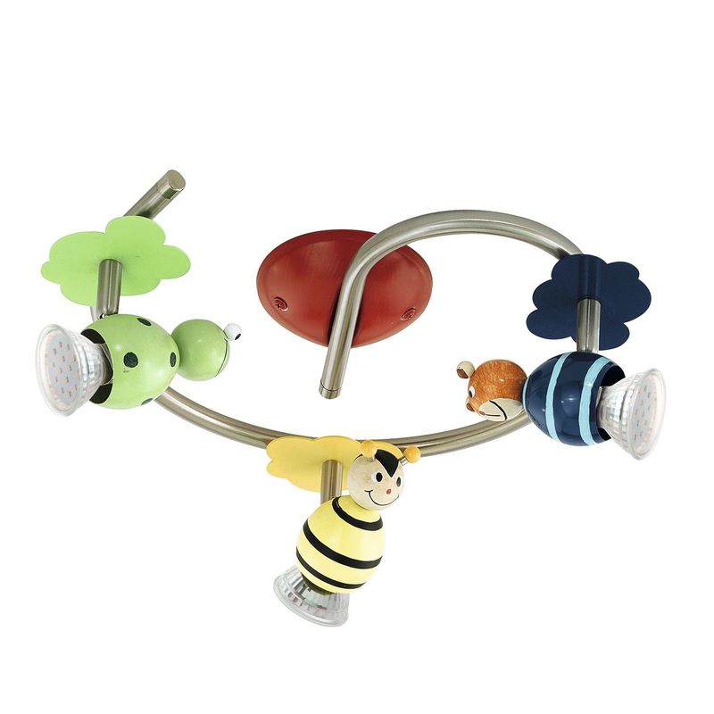 EGLO - Lámpara Infantil Taya 1 Foco Riel Circular Abeja Led