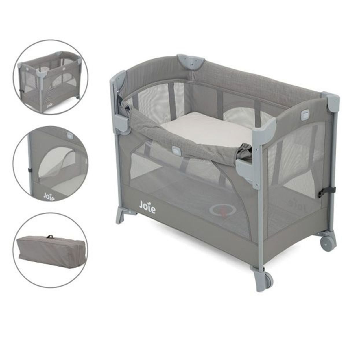 JOIE - Corral Cuna Colecho Cremallera Gris