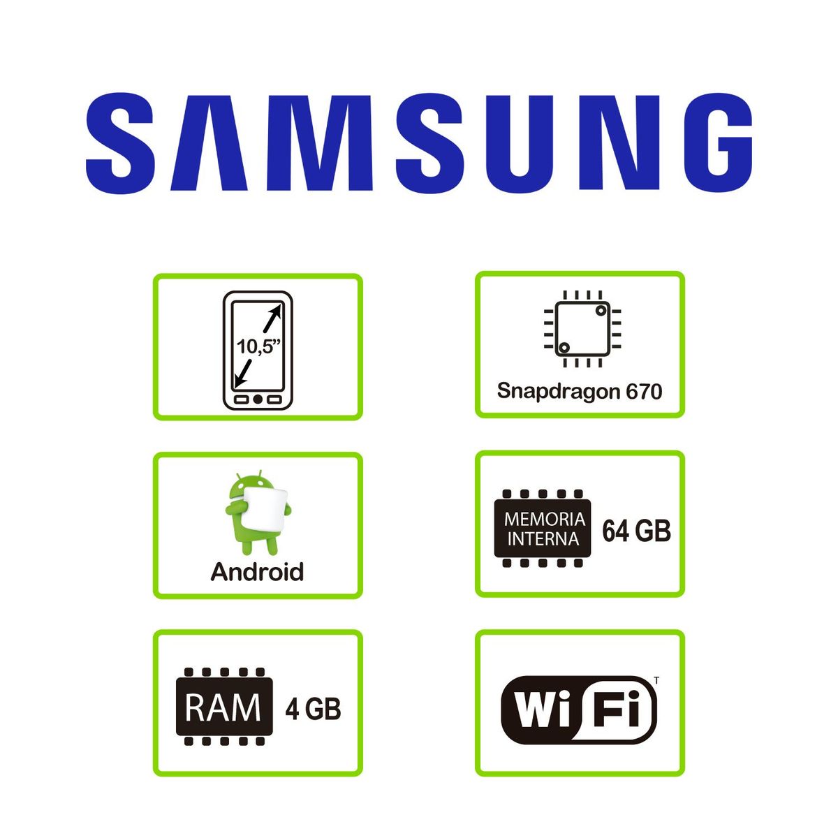 SAMSUNG - Tablet Galaxy Tab S5e 10.5 pulgadas WiFi SM-T720NZDACOO