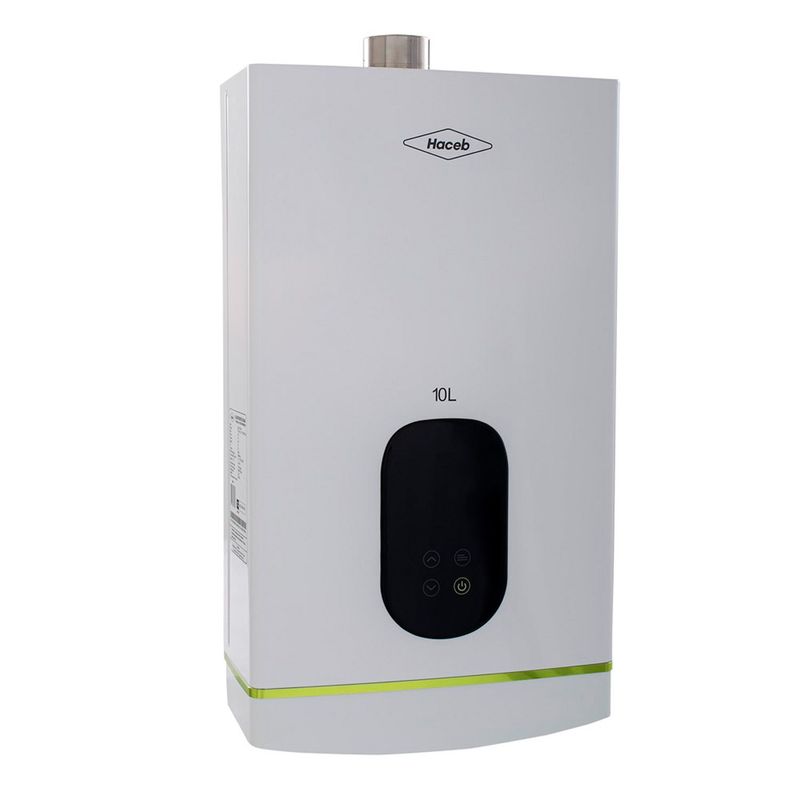 HACEB - Calentador Modulante Coral 10 lt Haceb Gas Natural Tiro Forzado Blanco