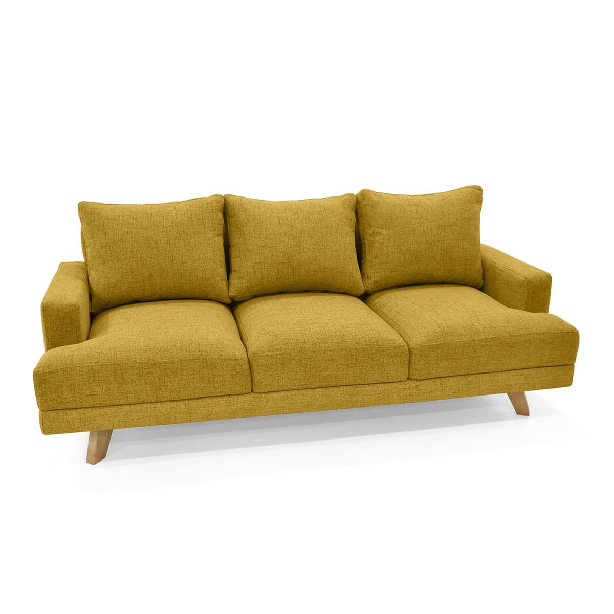 MICA - Sofá Moderno en Poliéster 3 Puestos Tobago 192 x 81 x 85 cm Mica